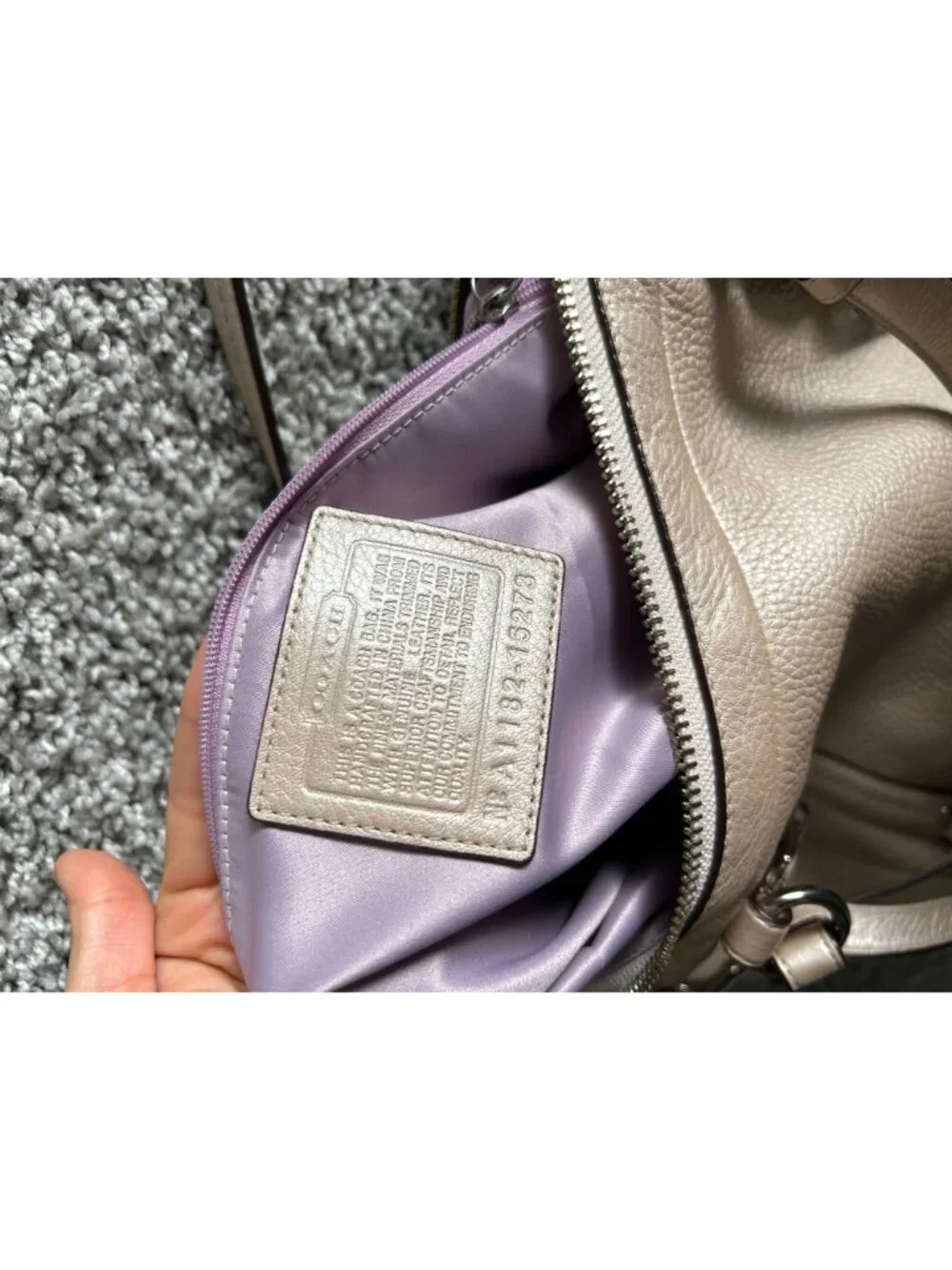 Y2K Coach Women's Pebbled Leather Satchel Handbag With Adjustable Strap
